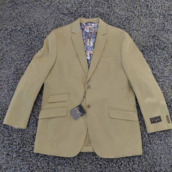 Flynt Men Blazer 42R SPARROW Khaki Sport‎ Coat Jacket Partial Lined NEW Sport